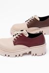 868-754 Beige Garni Повседневные туфли на шнуровке с высокой подошвой