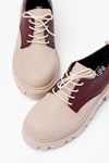 868-754 Beige Garni Повседневные туфли на шнуровке с высокой подошвой