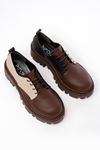 868-754 Brown Garni Повседневные туфли на шнуровке с высокой подошвой
