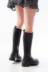 236-340 Black Zipper Casual Women's Boots