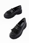 749-749 Black Casual High Sole Loafer Shoes