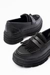 749-749 Black Casual High Sole Loafer Shoes