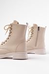 02-356 Beige Galata Lace-Up Lace-Up Casual Women's Boots