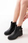 165-204/1 Zippered Casual Women's Boots with Black Buckle Accessory