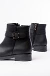 165-204/1 Zippered Casual Women's Boots with Black Buckle Accessory