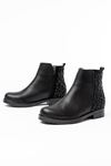 165-212 Black Stone Accessory Zippered Women's Boots