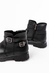 508-3037 Zippered Casual Women's Boots with Black Buckle Accessories