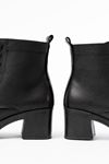 5109-3025 Black Lace-Up Zippered Thick Heels Casual Women's Boots