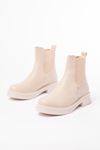 02-2005 Beige Elastic Casual Women's Boots