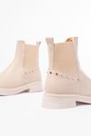 02-2005 Beige Elastic Casual Women's Boots