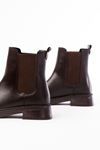 02-2137 Brown Elastic Casual Women's Boots