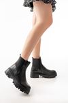 868-2005 Black Elasticated Casual Women's Boots