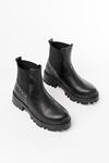868-2005 Black Elasticated Casual Women's Boots