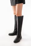 2024-3007 Black Zipper Casual Women's Boots