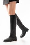2024-3007 Black Zipper Casual Women's Boots