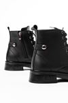 02-2003 Black Galata Lace-Up Zippered Women's Boots