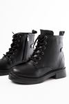02-2003 Black Galata Lace-Up Zippered Women's Boots