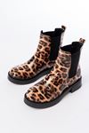 02-2137 Leopard Elasticated Casual Women's Boots