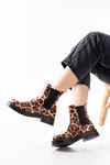 02-2137 Leopard Elasticated Casual Women's Boots