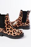 02-2137 Leopard Elasticated Casual Women's Boots