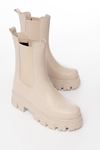 FZ-299 Beige High Sole Elasticated Casual Women's Boots