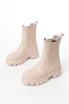 FZ-299 Beige High Sole Elasticated Casual Women's Boots