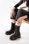FZ-299 Black High Sole Elasticated Casual Women's Boots