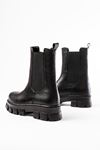 FZ-299 Black High Sole Elasticated Casual Women's Boots