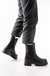 FZ-299 Black High Sole Elasticated Casual Women's Boots