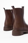 812-2012 Brown Luna Zippered Casual Women's Boots