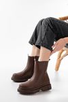 812-2012 Brown Luna Zippered Casual Women's Boots