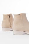 165-204 Beige Suede Zipper Casual Women's Boots