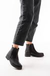 165-204 Black Zipper Casual Women's Boots