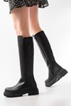 812-300 Black Zipper Casual Women's Boots