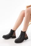 02-02 Stoneless Leopard Elastic Casual Women's Boots