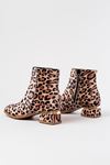 RM-500 Leopard Heeled Zippered Women's Boots