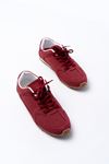 RS-01 Bordo Süet İnce Taban Günlük Spor Ayakkabı