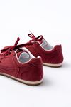 RS-01 Bordo Süet İnce Taban Günlük Spor Ayakkabı