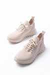 DM-501 Beige Lace-Up Failon Sole Casual Sneakers
