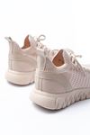 DM-501 Beige Lace-Up Failon Sole Casual Sneakers