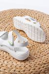 DM-363 White Hard Hat Velcro Stitched Casual Women's Sandals