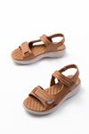 DM-363 Tan Hard Hat Velcro Stitched Casual Women's Sandals