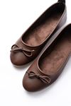 6101 Women's Ballet Flats with Coffee Daily Bow