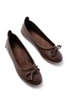 6101 Women's Ballet Flats with Coffee Daily Bow