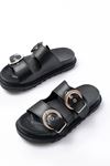 DM-6010 Casual Women's Slippers with Black Buckle Accessory