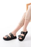 DM-6010 Casual Women's Slippers with Black Buckle Accessory