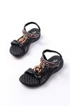 DM-608 Casual Women's Sandals with Black Stone Back Elasticated
