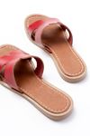 169-6100 Red Orthopedic Genuine Leather Women's Slippers