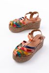 684-02 Tan Multi Orthopedic Genuine Leather Padding Women's Sandals