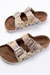 DN-07 Beige Casual Women's Slippers with Stone Accessories